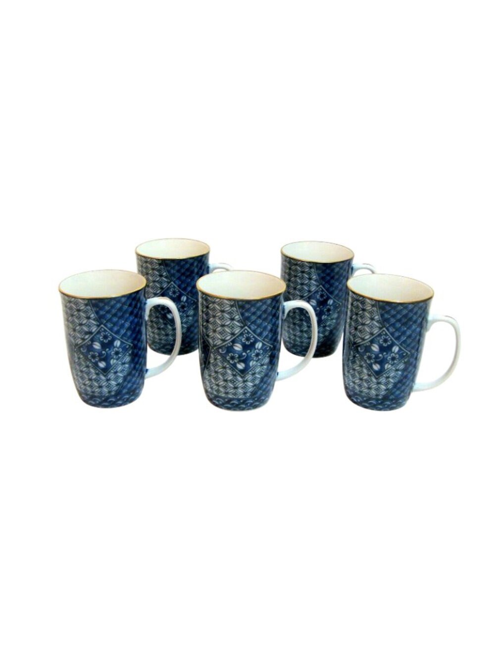 Takahashi Mugs Kimono Blue and White Set of Five - Picture 7 of 7